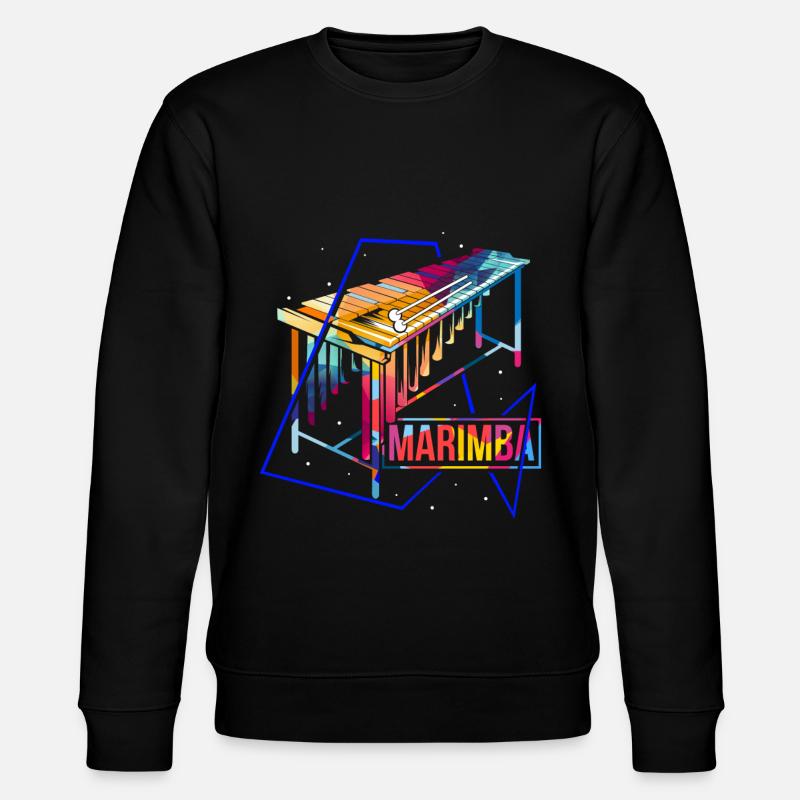 Marimba polygon - Stanley/Stella CHANGER Unisex Organic Sweatshirt - black