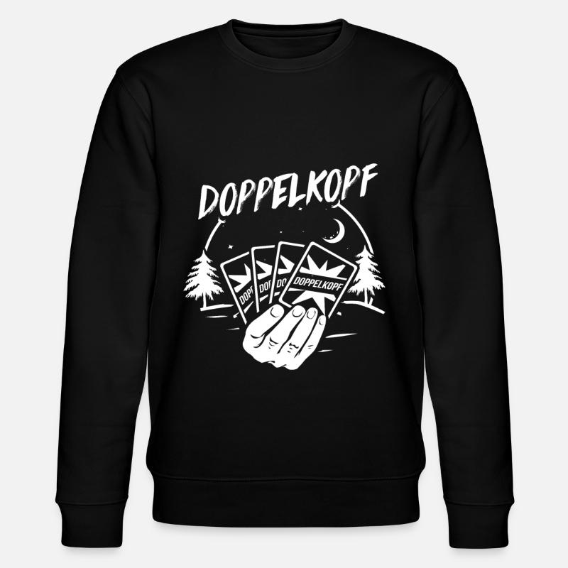 Doppelkopf Geschenk - Stanley/Stella Unisex Bio-Sweatshirt CHANGER  - Schwarz