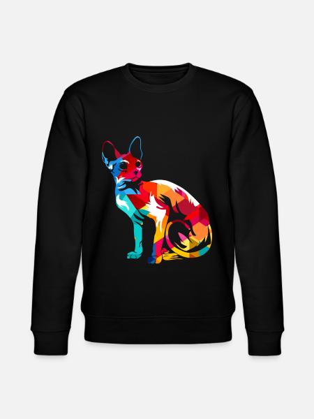 Sphynx cat - Stanley/Stella CHANGER Unisex Organic Sweatshirt - black
