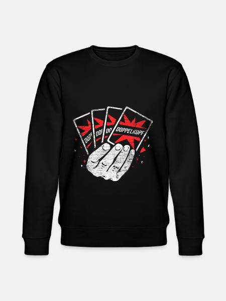 Doppelkopf Geschenk - Stanley/Stella Unisex Bio-Sweatshirt CHANGER  - Schwarz