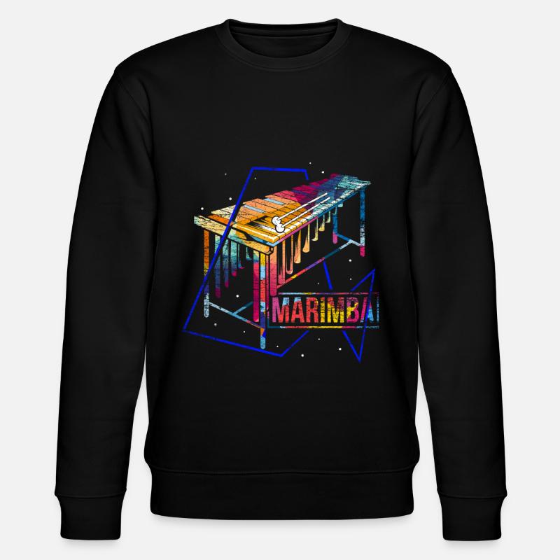 Marimba Polygon Geschenk - Stanley/Stella Unisex Bio-Sweatshirt CHANGER  - Schwarz