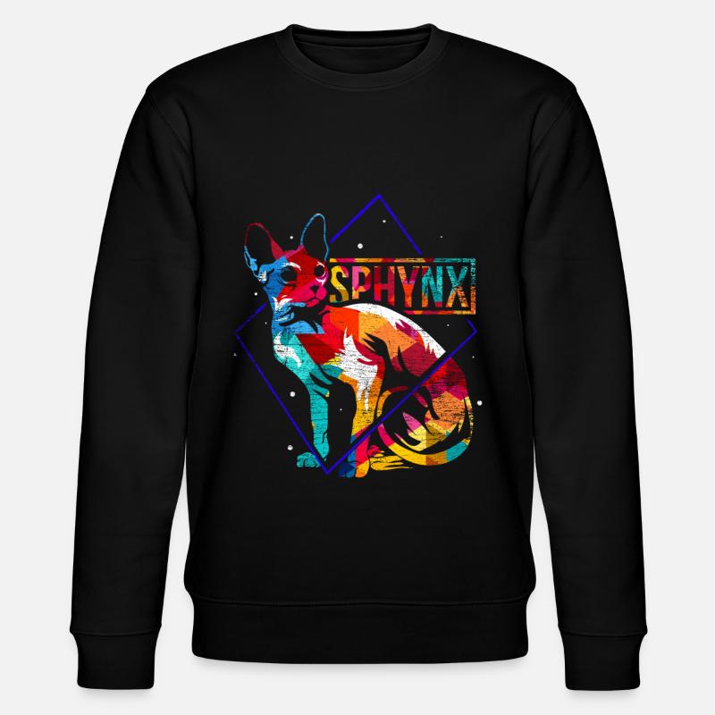 Cadeau de chat Sphynx - Sweat bio CHANGER Stanley/Stella Unisexe - noir