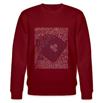 Doppelkopf Geschenk - Stanley/Stella Unisex Bio-Sweatshirt CHANGER  - Burgunderrot - Vorne - Nik (191cm) & Marisol (170cm)