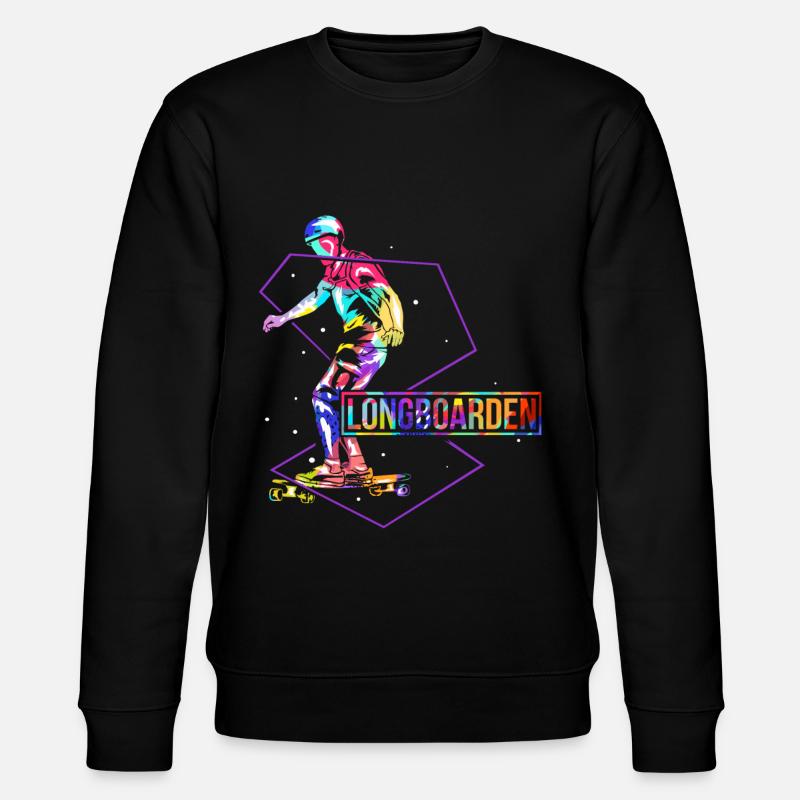 Longboards Polygon - Stanley/Stella CHANGER Unisex Organic Sweatshirt - black