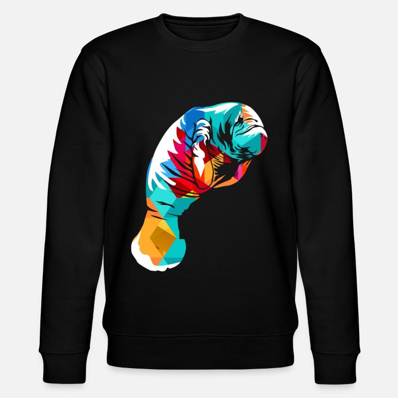 Seekuh Polygon - Stanley/Stella Unisex Bio-Sweatshirt CHANGER  - Schwarz