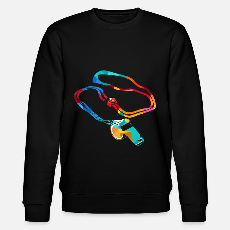 PE teacher polygon - Stanley/Stella CHANGER Unisex Organic Sweatshirt - black