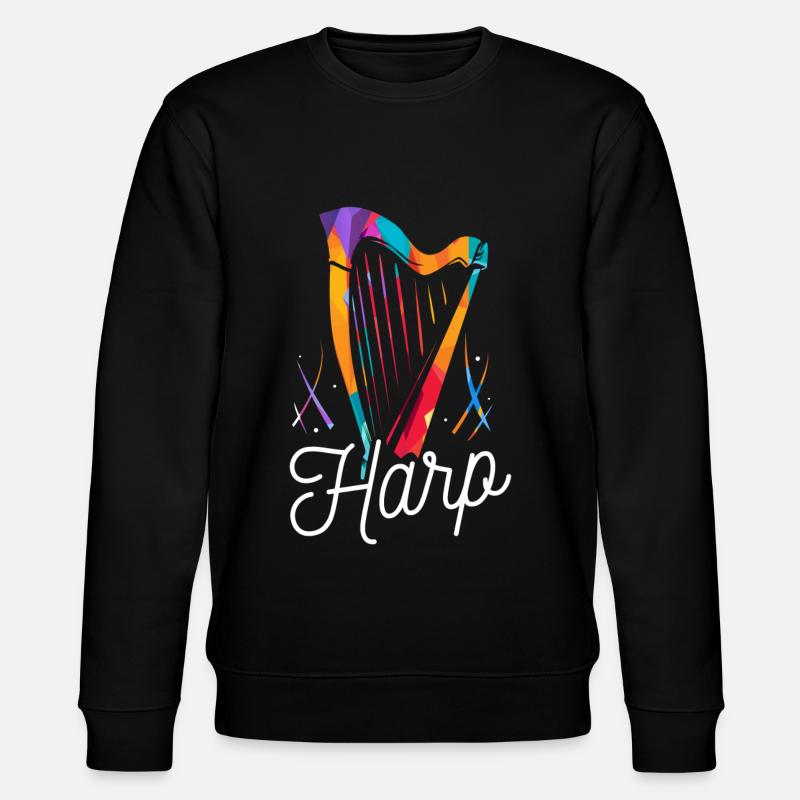 Harfe - Stanley/Stella Unisex Bio-Sweatshirt CHANGER  - Schwarz