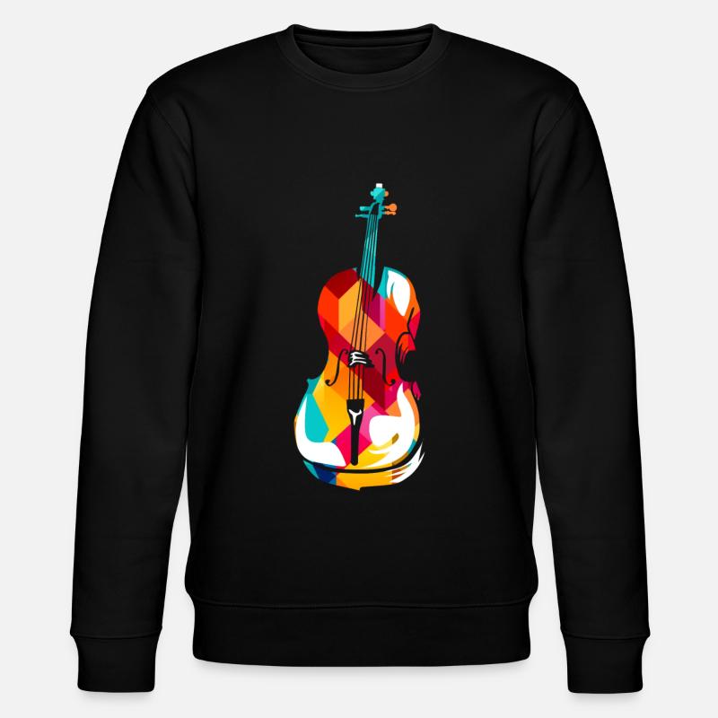 Cello polygon - Stanley/Stella CHANGER Unisex Organic Sweatshirt - black