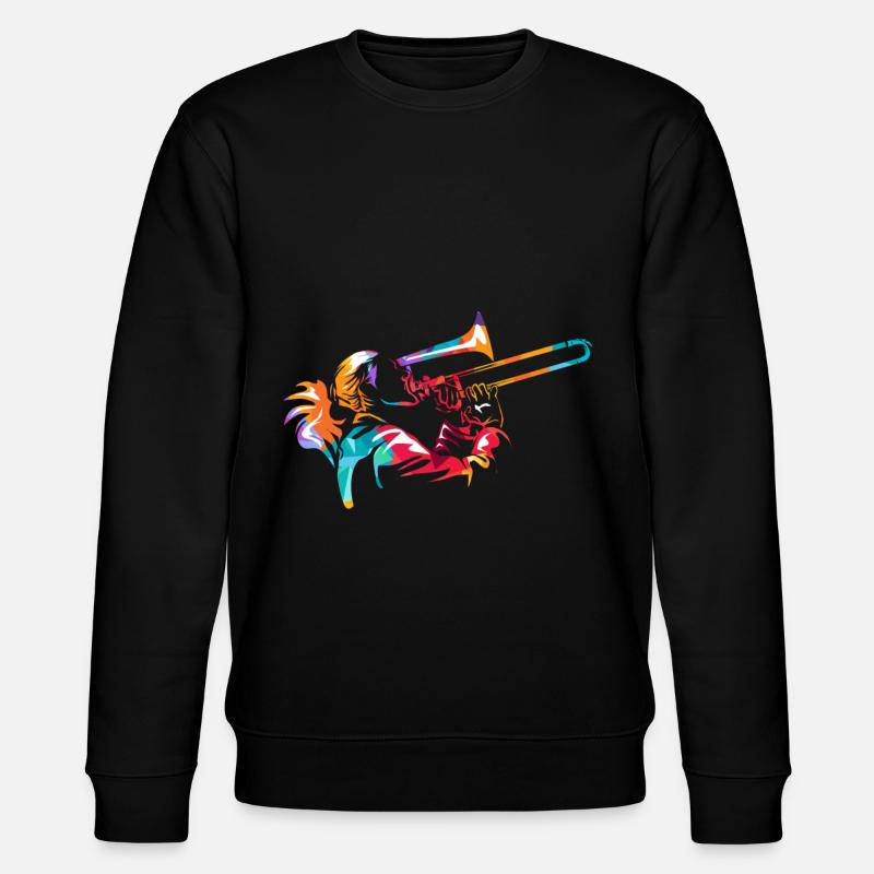trombone - Stanley/Stella CHANGER Unisex Organic Sweatshirt - black