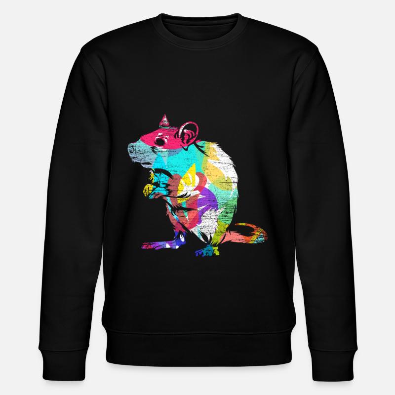 Ratte Geschenk - Stanley/Stella Unisex Bio-Sweatshirt CHANGER  - Schwarz