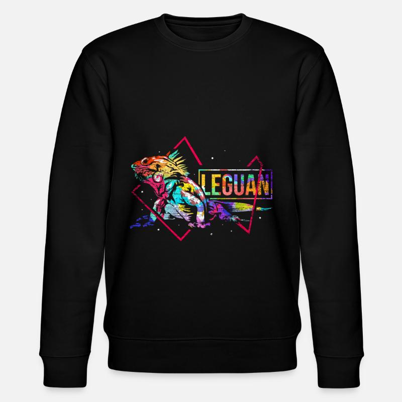 Iguane Polygone - Sweat bio CHANGER Stanley/Stella Unisexe - noir