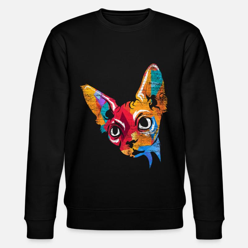 Sphynx gift - Stanley/Stella CHANGER Unisex Organic Sweatshirt - black