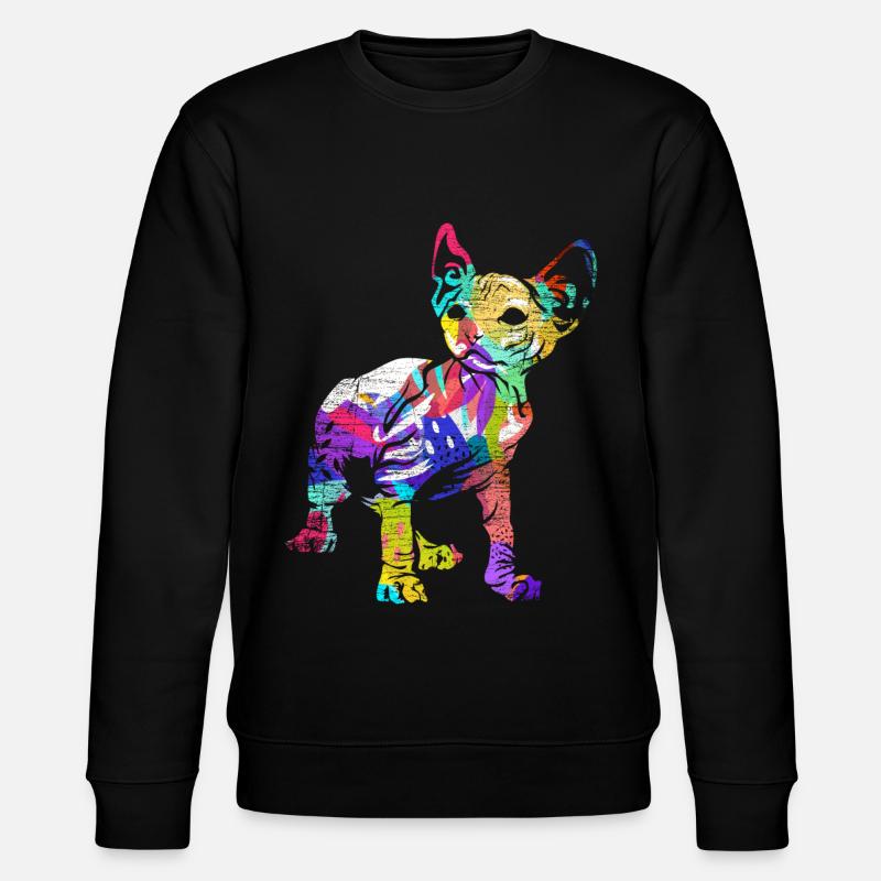 Sphynx gift - Stanley/Stella CHANGER Unisex Organic Sweatshirt - black