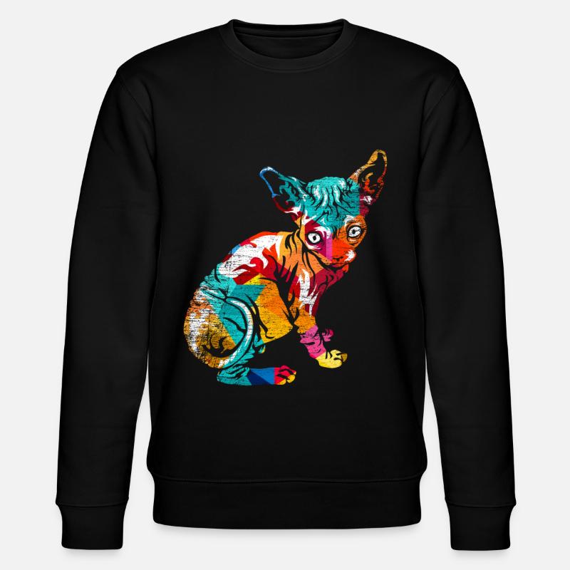 Sphynx Polygon - Stanley/Stella Unisex Bio-Sweatshirt CHANGER - Schwarz