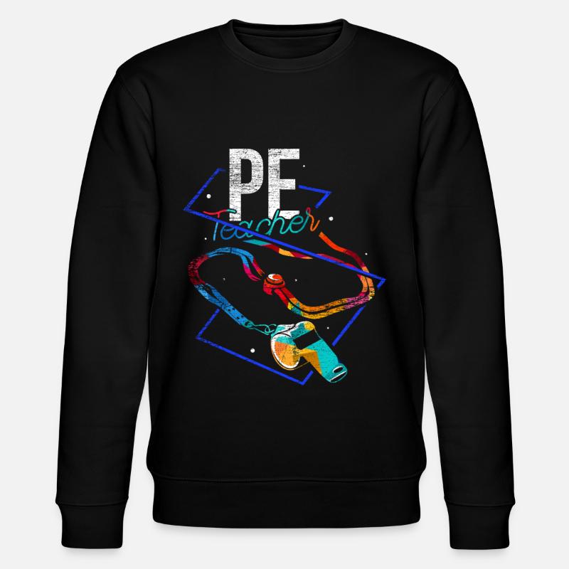 PE teacher polygon - Stanley/Stella CHANGER Unisex Organic Sweatshirt - black