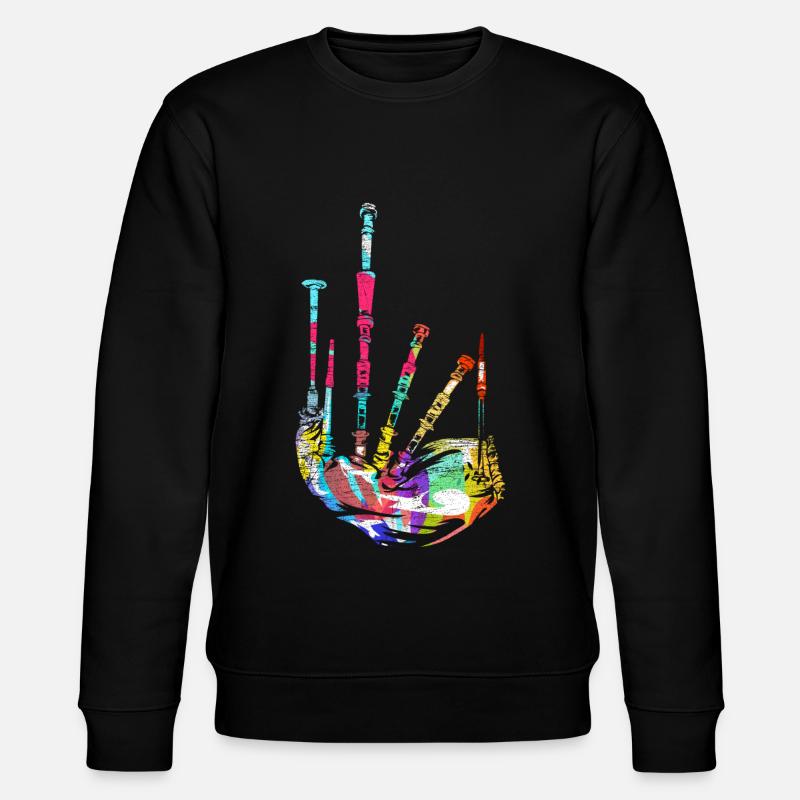 Bagpipe Gift - Stanley/Stella CHANGER Unisex Organic Sweatshirt - black