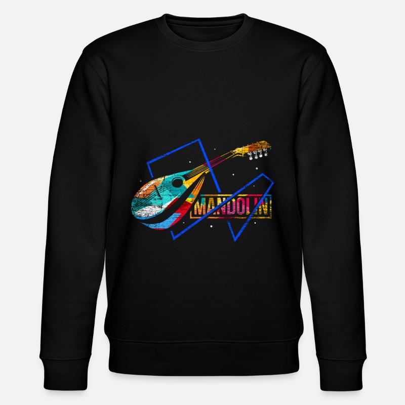 Mandolin Polygon Gift - Stanley/Stella CHANGER Unisex Organic Sweatshirt - black