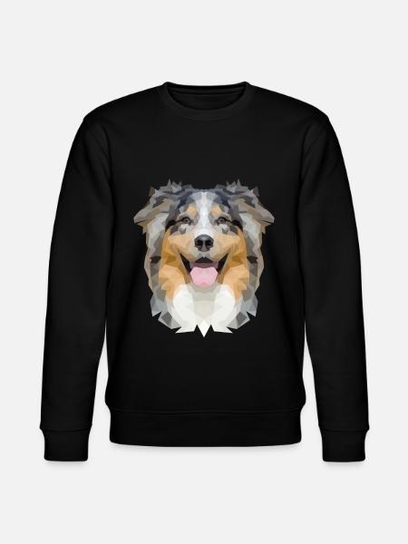 Australian Shepherd polygon - Stanley/Stella CHANGER Unisex Organic Sweatshirt - black