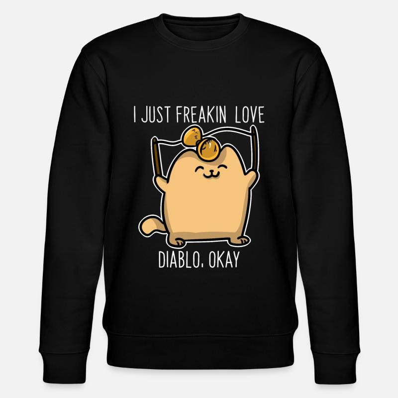 Chaton diabolo - Sweat bio CHANGER Stanley/Stella Unisexe - noir