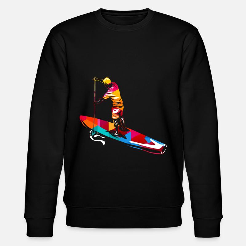 paddle boarding - Stanley/Stella CHANGER Unisex Organic Sweatshirt - black