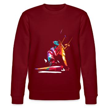 Kitesurfen - Stanley/Stella Unisex Bio-Sweatshirt CHANGER  - Burgunderrot - Vorne - Nik (191cm) & Marisol (170cm)