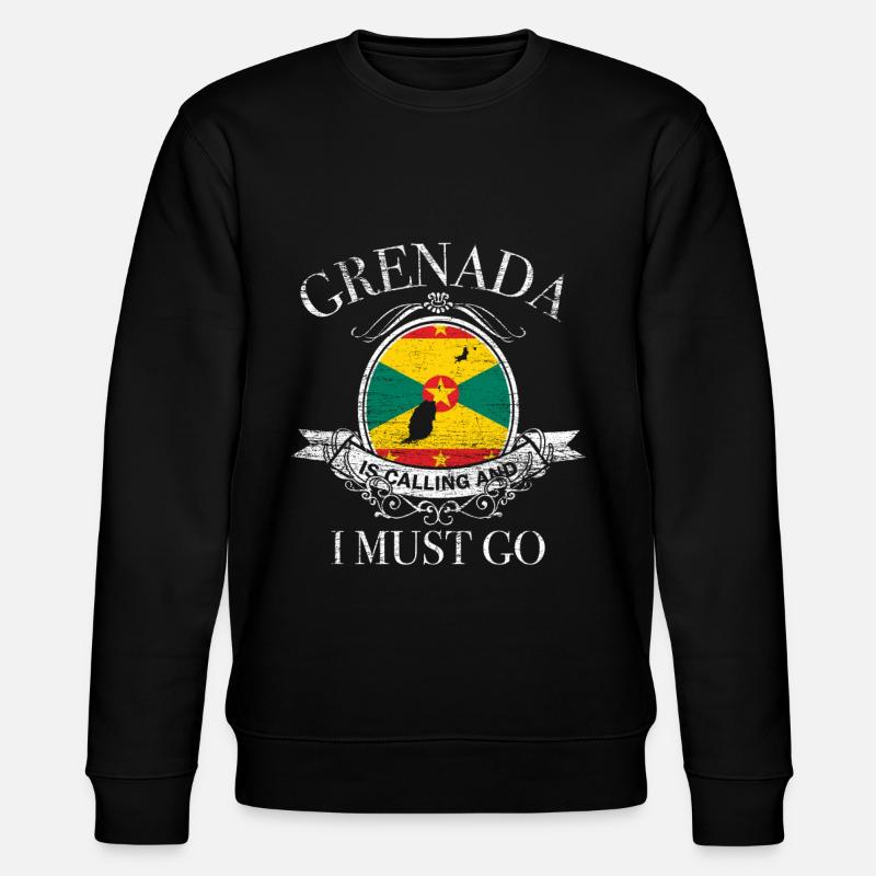 Grenada spice island gift - Stanley/Stella CHANGER Unisex Organic Sweatshirt - black
