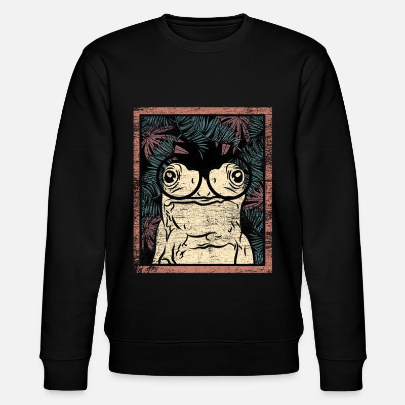 Frog toad gift - Stanley/Stella CHANGER Unisex Organic Sweatshirt - black