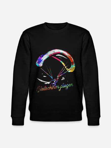 Paraglider flying gift - Stanley/Stella CHANGER Unisex Organic Sweatshirt - black