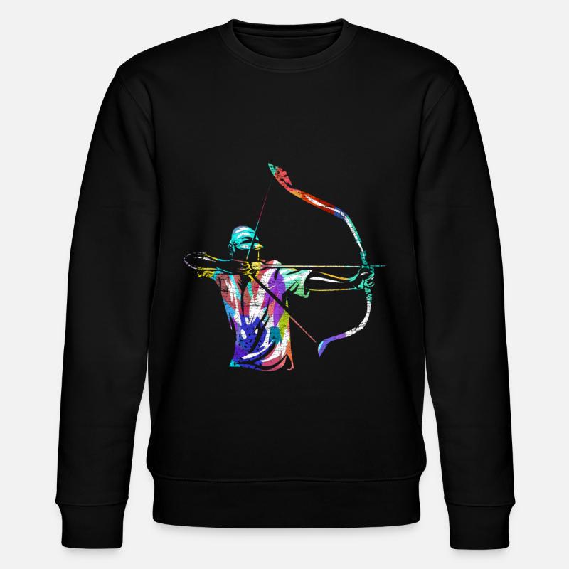 Bogenschießen Geschenk - Stanley/Stella Unisex Bio-Sweatshirt CHANGER  - Schwarz