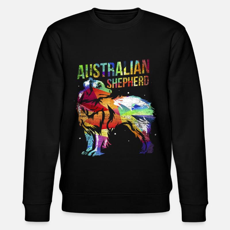 Australian Shepherd Geschenk - Stanley/Stella Unisex Bio-Sweatshirt CHANGER  - Schwarz