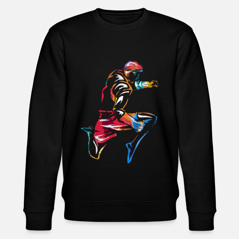 Muay Thai Fighter Geschenk - Stanley/Stella Unisex Bio-Sweatshirt CHANGER - Schwarz