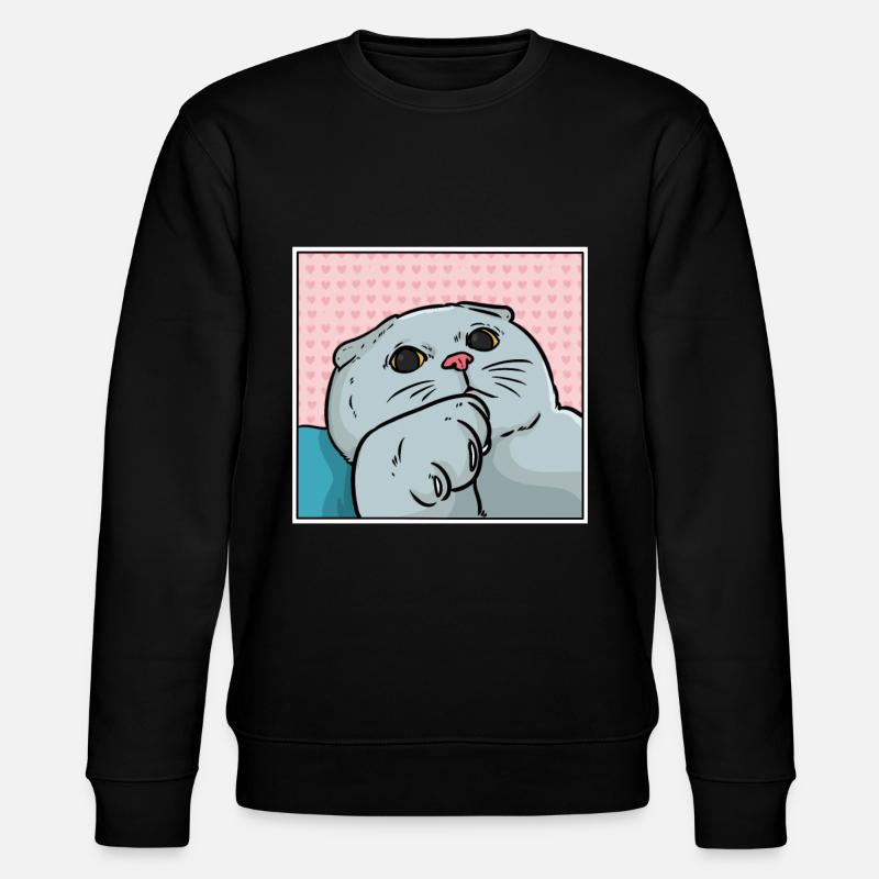 Foldex cat - Stanley/Stella CHANGER Unisex Organic Sweatshirt - black