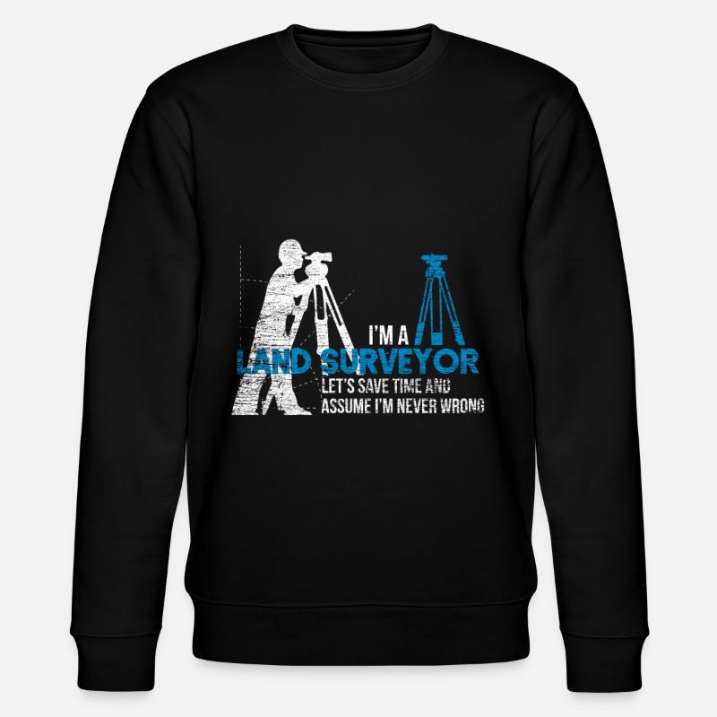 Surveyor Gift - Stanley/Stella CHANGER Unisex Organic Sweatshirt - black
