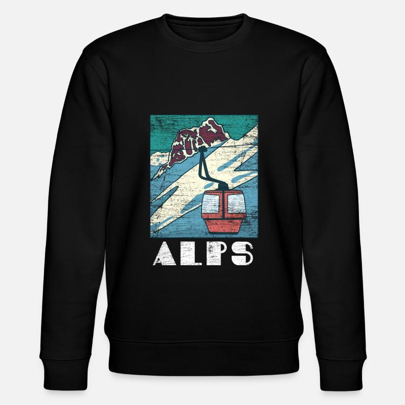 Alpen Geschenk - Stanley/Stella Unisex Bio-Sweatshirt CHANGER  - Schwarz