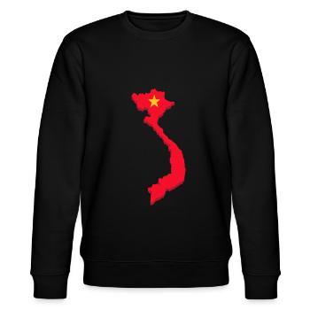 Vietnam - Stanley/Stella Unisex Bio-Sweatshirt CHANGER  - Schwarz - Vorne - Nik (191cm) & Marisol (170cm)