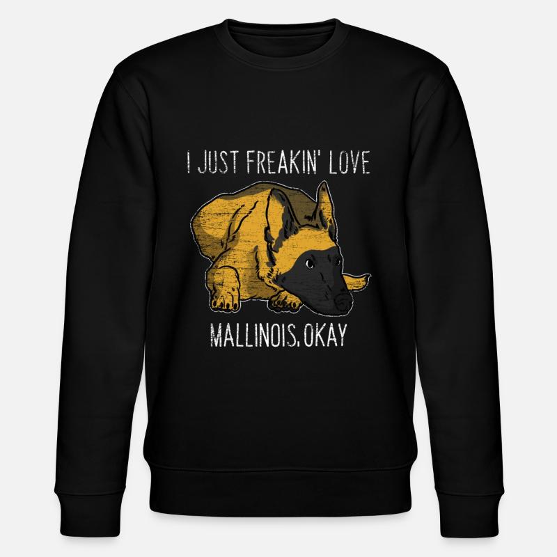 Malinois Hund Geschenk - Stanley/Stella Unisex Bio-Sweatshirt CHANGER  - Schwarz