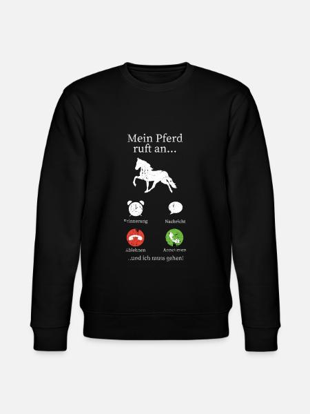 Pferde Pferdespruch - Stanley/Stella Unisex Bio-Sweatshirt CHANGER  - Schwarz