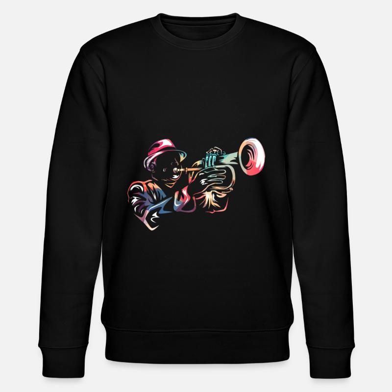 Trompette bugle - Sweat bio CHANGER Stanley/Stella Unisexe - noir