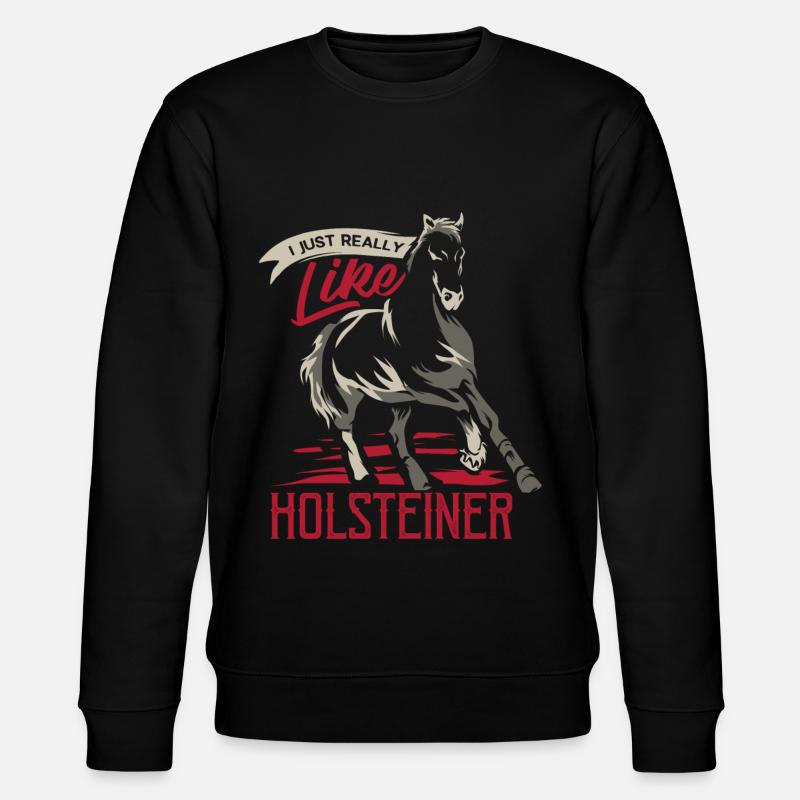 Holsteiner Pferd - Stanley/Stella Unisex Bio-Sweatshirt CHANGER - Schwarz