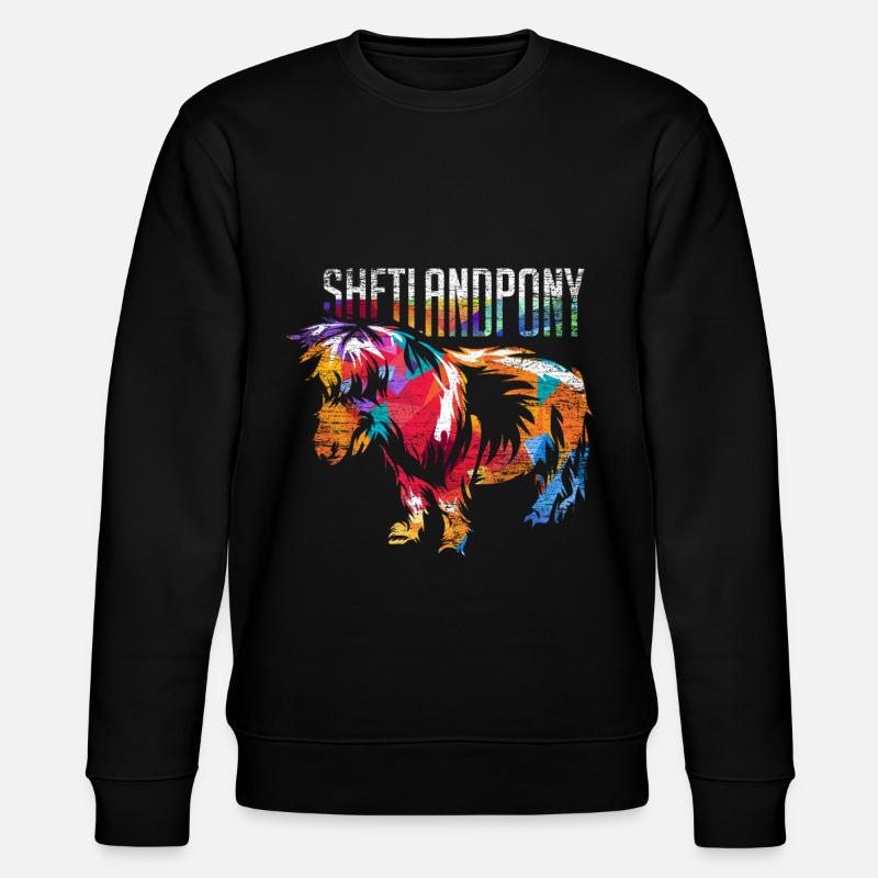 poney Shetland - Sweat bio CHANGER Stanley/Stella Unisexe - noir