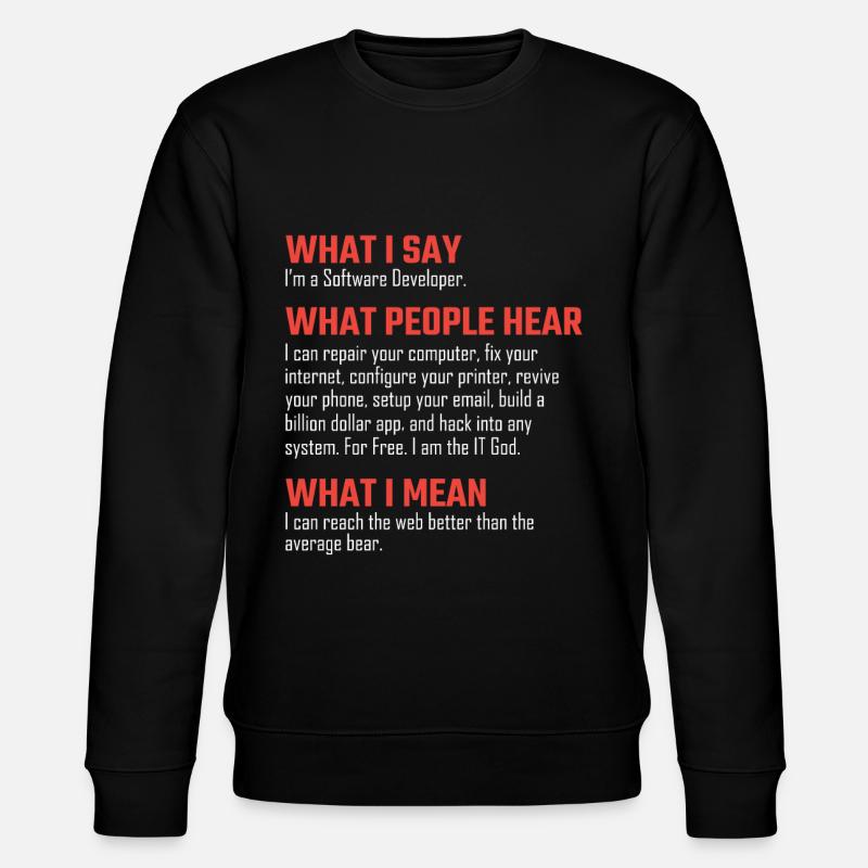 Programmierer nerd Debugging Geschenk - Stanley/Stella Unisex Bio-Sweatshirt CHANGER  - Schwarz