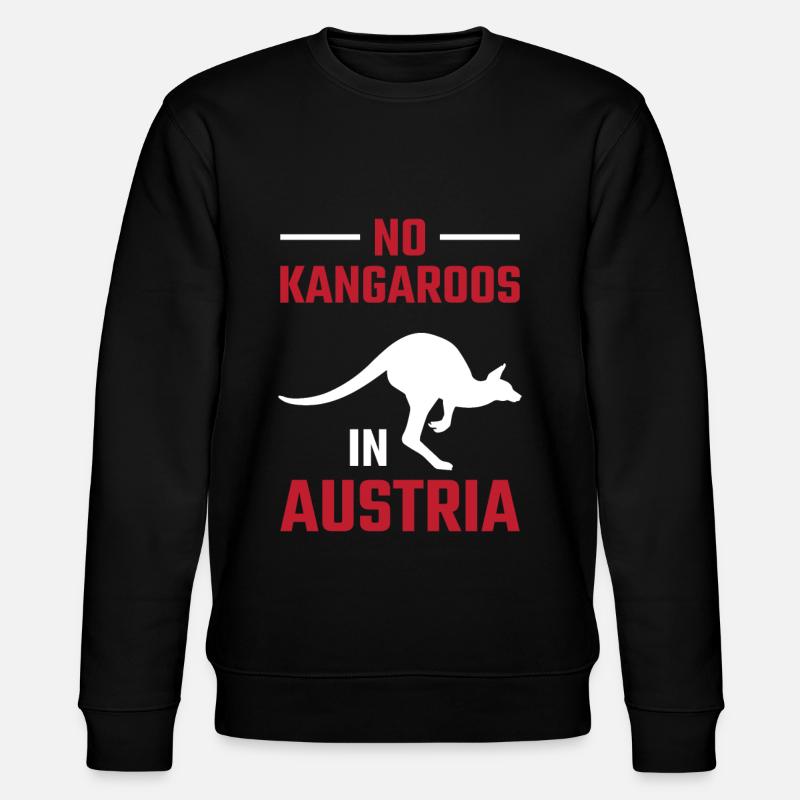 No kangaroos in Austria - Stanley/Stella Unisex Bio-Sweatshirt CHANGER  - Schwarz