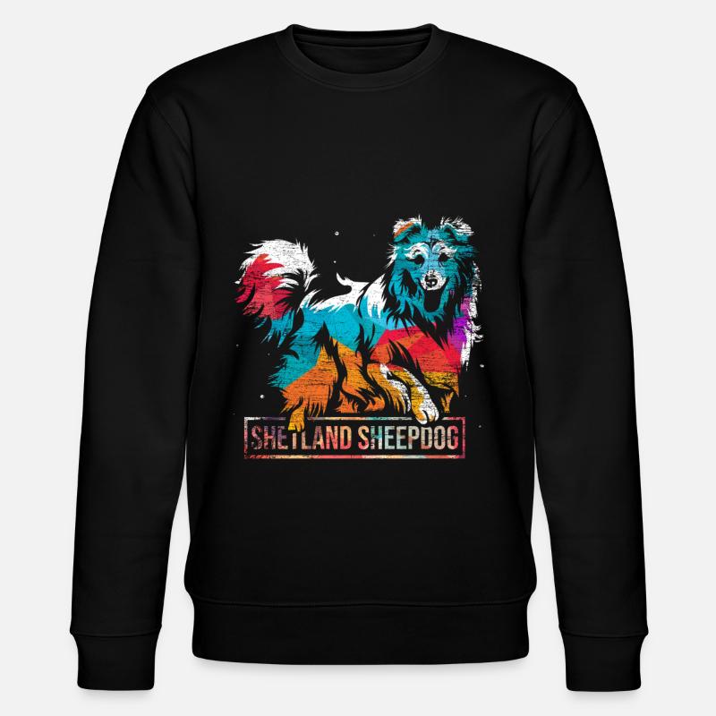 Shetland Schäferhund Geschenk - Stanley/Stella Unisex Bio-Sweatshirt CHANGER  - Schwarz