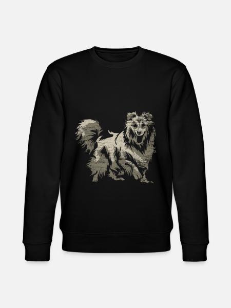 Shetland Schäferhund Geschenk - Stanley/Stella Unisex Bio-Sweatshirt CHANGER - Schwarz