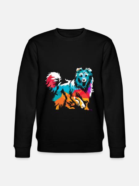 Shetland Shepherd Gift - Stanley/Stella CHANGER Unisex Organic Sweatshirt - black