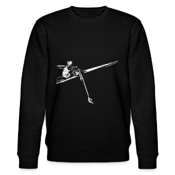 Rudern - Stanley/Stella Unisex Bio-Sweatshirt CHANGER  - Schwarz - Vorne - Nik (191cm) & Marisol (170cm)