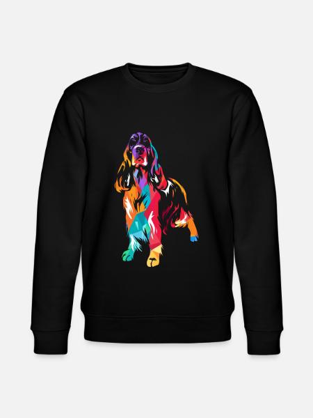 English Springer Spaniel - Stanley/Stella CHANGER Unisex Organic Sweatshirt - black