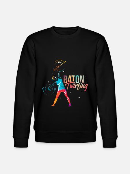 Baton Twirling Gift - Stanley/Stella CHANGER Unisex Organic Sweatshirt - black