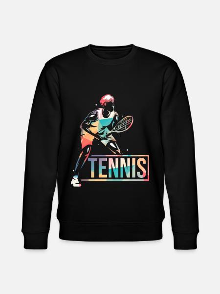 Tennis Sport Gift - Stanley/Stella CHANGER Unisex Organic Sweatshirt - black