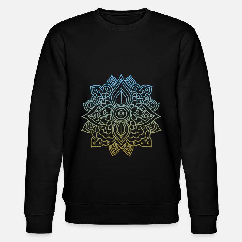Mandala Rosette motif circulaire cadeau - Sweat bio CHANGER Stanley/Stella Unisexe - noir